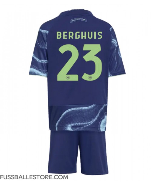 Günstige Ajax Steven Berghuis #23 Auswärts Trikotsatzt Kinder 2025-26 Kurzarm (+ Kurze Hosen) Günstige Ajax Steven Berghuis #23 Auswärts Trikotsatzt Kinder 2025-26 Kurzarm (+ Kurze Hosen)